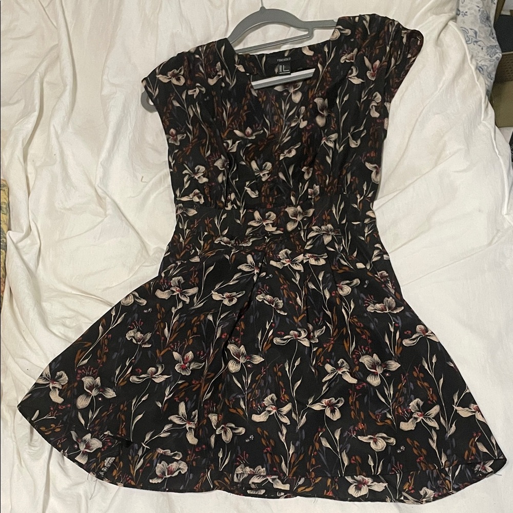 Forever 21 Black Floral Mini Dress
